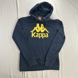 Kappa Men's Pullover Hoodie Navy Blue Men's Size XS Y2K Classic Logo